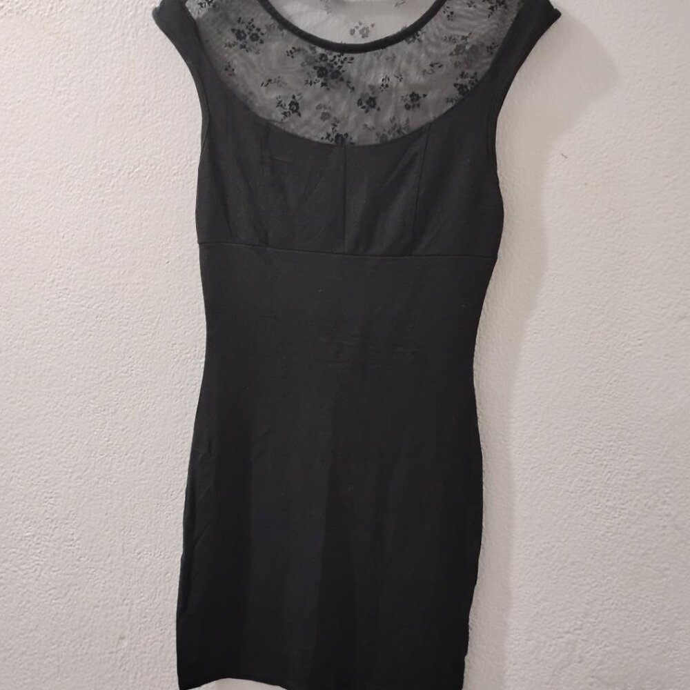 Forever 21 -S- Pencil Bodycon Midi Dress Size Medium-MESH CUT TOP